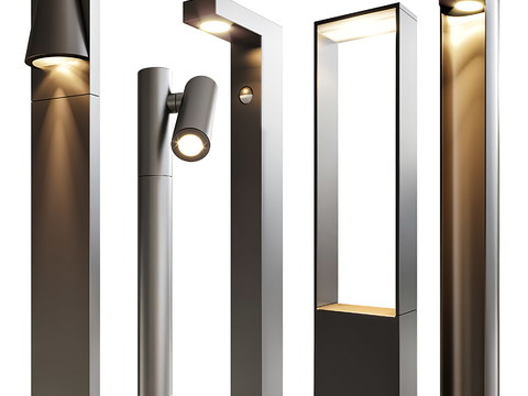 Modern metal outdoor street light