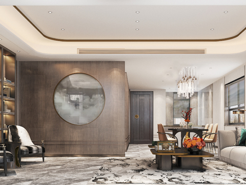 Modern Affordable Luxury Style Living Room Dining Room Free