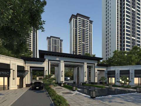 Architectural Appearance of New Chinese-style Residential Quarter