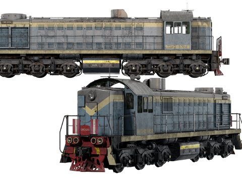 Industrial style retro locomotive