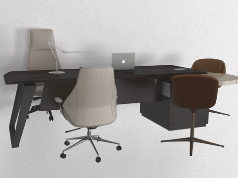 Modern office desks and chairs