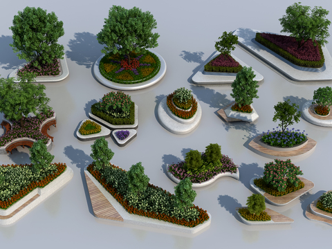 Modern special-shaped tree pool flower bed