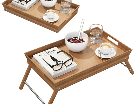 Modern breakfast food tray