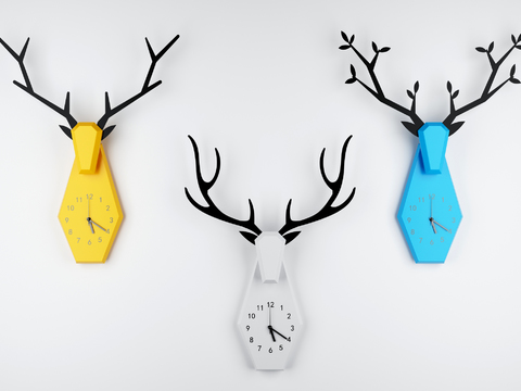 Nordic Antler Wall Clock