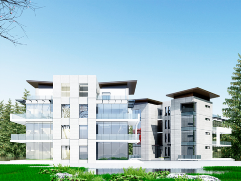 Modern multi-storey residential building free