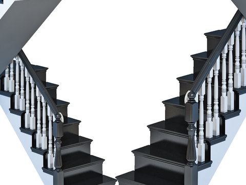 European-style corner staircase