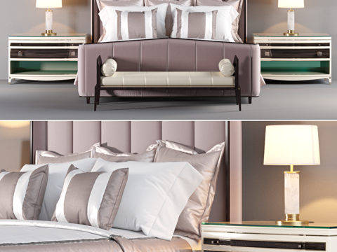 Jane European Fabric Double Bed