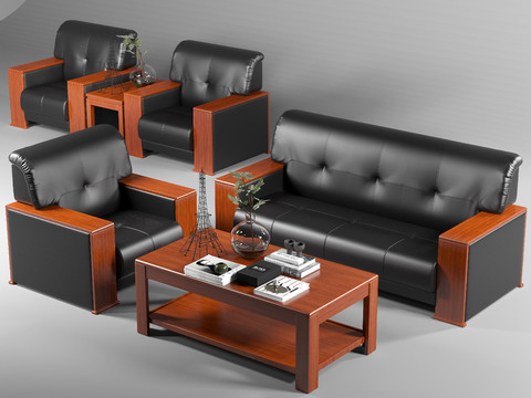 Modern Leather Office Leisure Sofa