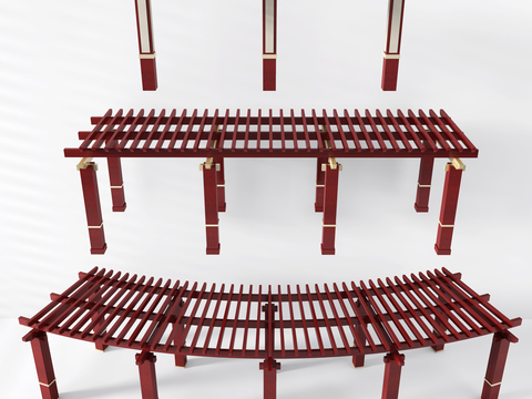 Neo-Chinese Style Corridor Grape Rack