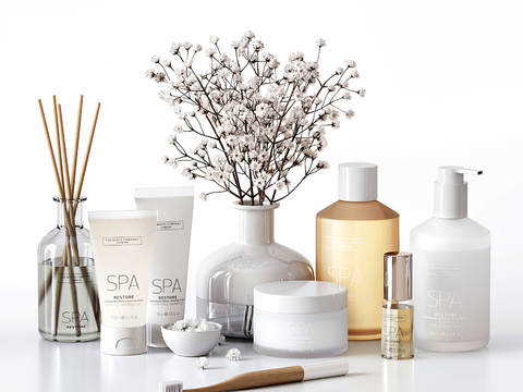 Modern makeup skin care toiletries