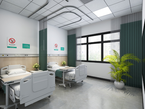 Modern Hospital Ward Clinic Medicine Room