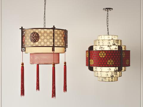 Chinese lantern chandelier