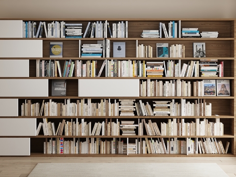 Open bookcase bookshelf books