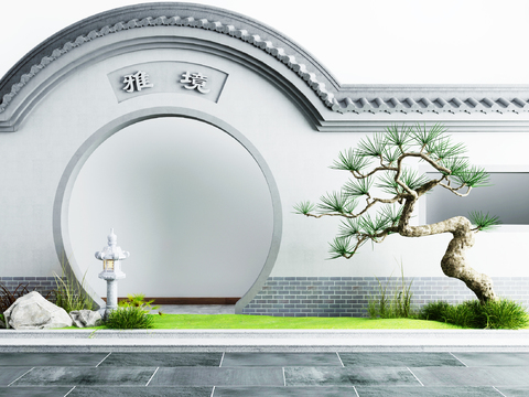 New Chinese-style Moon Cave Landscape Setches