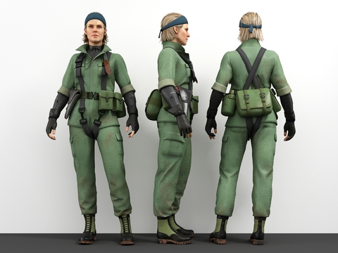 Modern Figure Woman Game Role Soldier Soldier