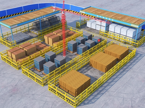 Reinforced Pendant in Site Material Stacking Area