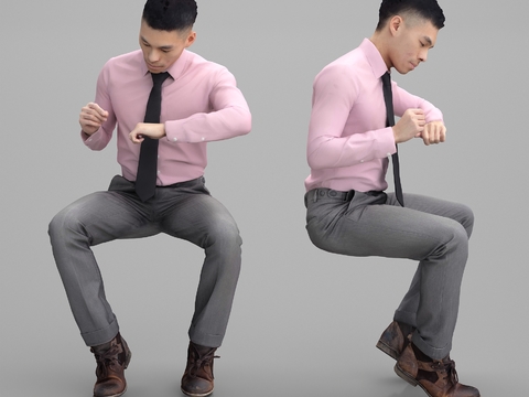 Modern Sitting Man