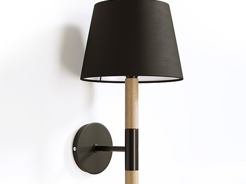 Modern minimalist solid wood wall lamp free