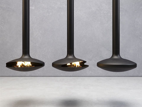 Modern Minimalist Metal Fireplace Free