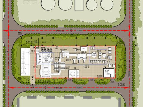 modern architecture landscape plan psd