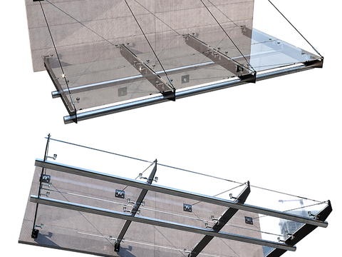 Modern glass canopy