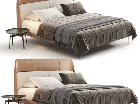 Poltrona Frau leather double bed