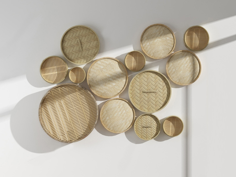 Natural wind bamboo wall decoration pendant