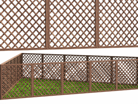 Modern solid wood fence fence fence partition