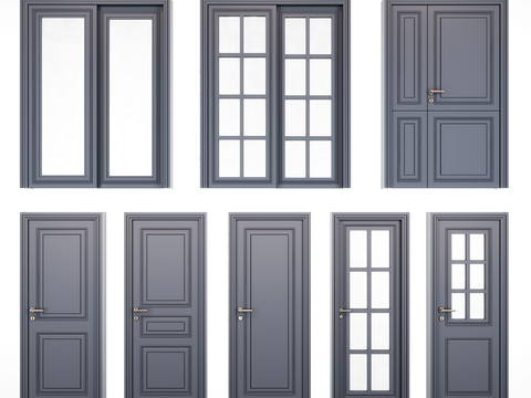 Simple European single-door sliding door combination