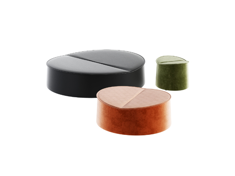 Modern Leather Ottoman