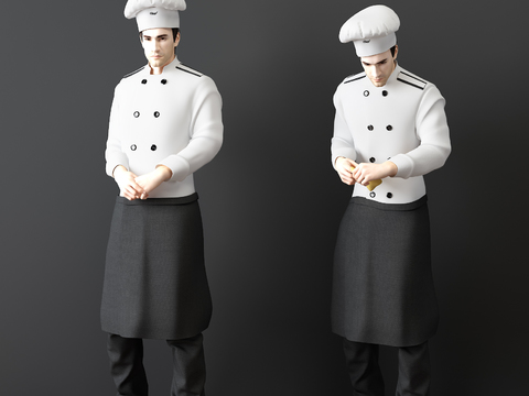 Modern chef modeling figure