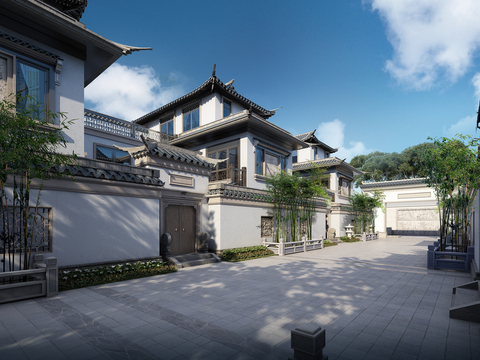 Appearance of Chinese-style Joint Villa