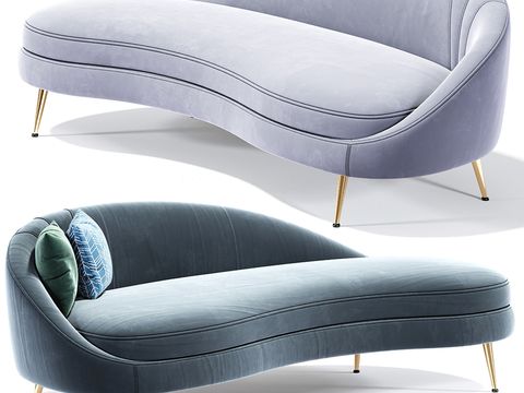 Modern fabric chaise longue