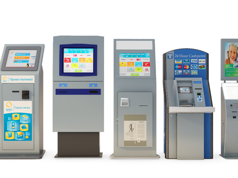 Modern bank ATM self-service teller machine