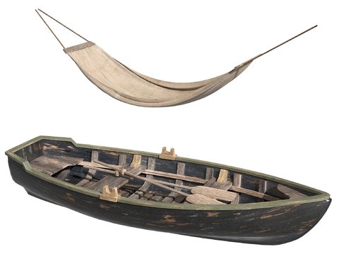 Modern wooden boat hammock