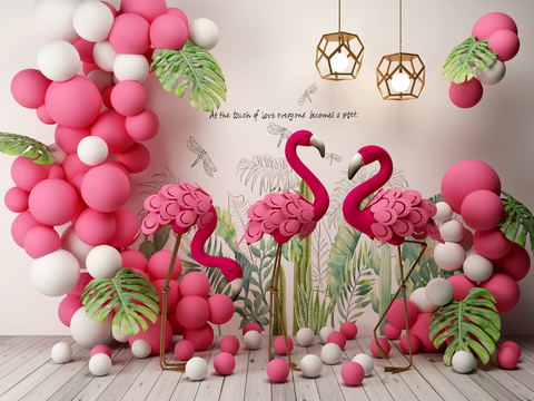 Nordic Flamingo Balloon