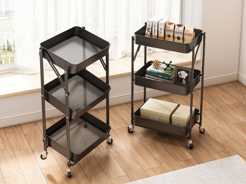 Side snack rack movable cart