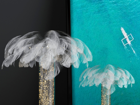 Modern feather decoration