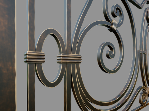 European-style iron railings