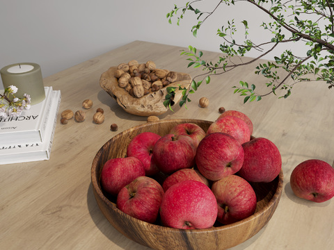 Apple fruit plate walnut free