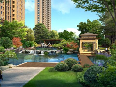 modern community park landscape psd