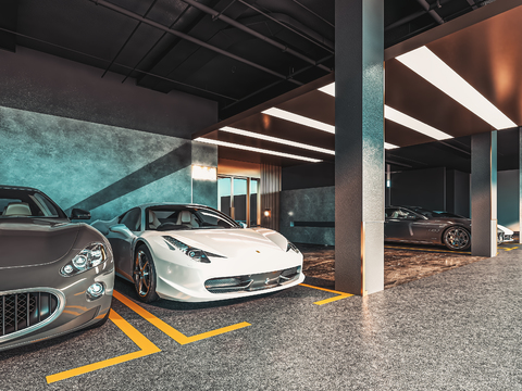 modern car garage