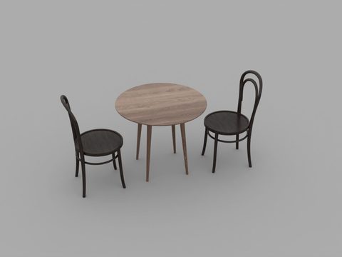 Nordic simple solid wood leisure tables and chairs free