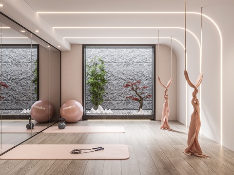 Cream Style Yoga Studio gym