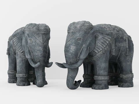 Southeast Asia Elephant Sculpture Ornaments