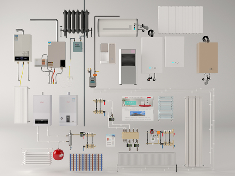 Air conditioning external unit floor heating water purification equipment