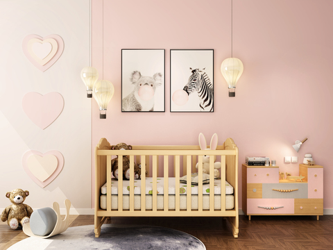 Nordic Log kids Cabinet Crib