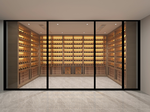 Free modern wine cellar