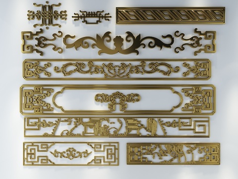 New Chinese Metal Carved Combination