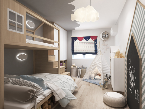 Nordic kids Bedroom free